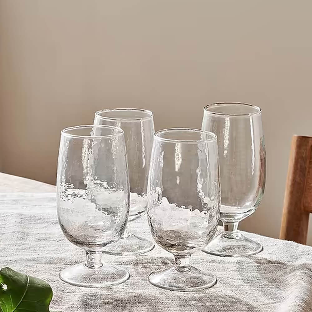 Nkuku Yala Hammered Glass Clear